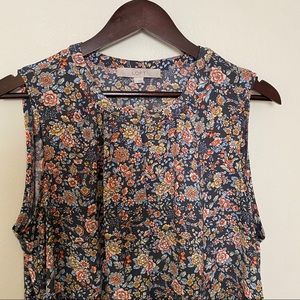LOFT Floral Print Sleeveless Top